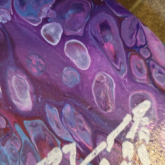 HANDCRAFTED Abstract Heart Painting HANDMADE HANDPAINTED Home Wall Art Decor - Picture 9 of 17